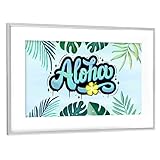 artboxONE Poster mit Rahmen Silber 45x30 cm Aloha, träumen von Hawaii von CalliLetters - g