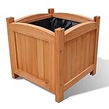 Dioche Rechteckiger Garten-Pflanzkasten, Holz-Pflanzkasten 4-teiliger Pflanzbehälter für Patio-T