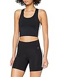 Amazon-Marke: AURIQUE Damen Sport Shorts Side Stripe Cycling, Schwarz (Black), 36, Label:S