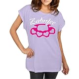 Spaß kostet Longshirt Damen weit geschnitten Zahnfee PINK Schlagring Größe XS - 5XL