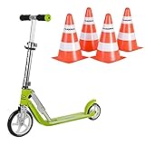 HUDORA Little BigWheel®, Scooter grün 'Exklusiv Edition' mit Pylone Set (Bundle)