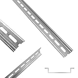 ARLI Hutschiene 35 x 7,5 x 200 mm gelocht Stahl verzinkt für Verteilerschrank Schaltschrank einbau DIN-Hutschiene Montageschiene Tragschiene profilschine 1 Stück S