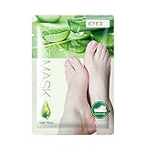 WYNH Intensiv pflegende Fußmaske mit Aloe Vera Fußmasken Peeling Feuchtigkeitsspendende Pflege, für Pediküre Anti Riss Ferse Hautfußpflaster entfernen (Aloe 5 pack)