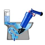Toiletten-Pumpe für Küche, Bad, Waschbecken, Badewannen, Bodenablauf, Luftdruck-Ablaufpumpe, Rohr-Werkzeug, Haarablauf, Verstopfungsentferner, Reinigungswerkzeug-Set mit 4 Saugnäp