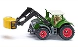 siku 1539, Fendt 1050 Vario Traktor, Metall/Kunststoff, Grün, Ballenzange und abnehmbare Kab