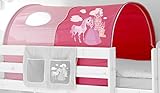 Tunnel für Kinderbetten mit Farbauswahl, Vorhangstoff:Horse Pink