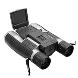Teleskop Digitalkamera-Fernglas 12x32 Outdoor-High-Definition-Teleskop-Multifunktions-Videoaufzeichnungs-Fernglas 2'LCD-Anzeige Für Erwachsene, Kinder, Profi, Anfänger (Color : Black)