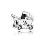 Pandora 792102CZ Charm Damen Kinderwagen Sterling Silb