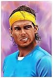 Leinwand kunst 30x45cm Kein Rahmen Tennisspieler Rafael Nadal Poster Wohnzimmer Wandkunst für Wohnkultur Drucke B