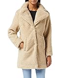 Urban Classics Damen Ladies Oversized Sherpa Coat Mantel, Beige (Sand 00208), X-Small (Herstellergröße: XS)