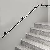 WeZest TreppengeläNder, Handlauf für Treppen, Vintage Schmiedeeisen TreppengeläNder for den Innen AußEn, Wandhandlauf Wohnung DraußEn HandläUfe Treppen Handlauf GeläNder Bausatz,600