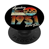 70. Geburtstag Geschenk Vintage 70 Legendary Since 1951 PopSockets mit austauschbarem PopGrip