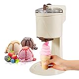 ManWang Eismaschine Speiseeisbereiter Softeismaschine Für Zuhause, Komplett Automatisch Ice Cream Machine 1L Aluminiumfolie in Lebensmittelqualität Frozen Yogurt Maschine, Einfache One-Push-Bedienung