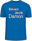 Shirtstreet24, Vampire Damon, Vampir Herren T-Shirt Fun Shirt Funshirt, Größe: L,royal b
