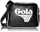 Gola Redford CUB901 Unisex - Erwachsene Henkeltaschen, Schwarz (Black/White), 36x27x12 cm (B x H x T)