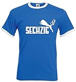 1860 Herren Retro T-Shirt SECHZIG Löwen Ultras Shirtblau-L