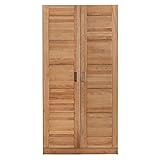 Eternity-Moebel24 Kleiderschrank Garderobenschrank Mehrzweckschrank Schlafzimmerschrank Schrank Kernbuche teilmassiv geö
