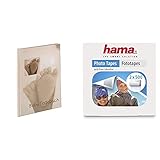 Hama Baby-Tagebuch für Jungen und Mädchen (Babyalbum mit 44 illustrierten Seiten) beige & Fototapes 1.000 Stück (2 x 500 Fotokleber, doppelseitig Selbstklebende Klebepads)