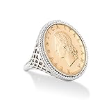 Miabella 925 Sterling Silber echte italienische 20-Lira Münze Seil Ring für Frauen (8)