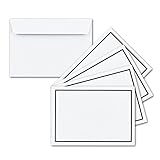 50x Trauer-Brief-Umschläge DIN C6 mit schwarzem Rahmen I 114 x 162 mm I Haftklebung ohne Fenster - Trauer-Rand in Schwarz I TrauerPapiere by GUSTAV NEUSER®
