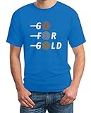 Go for Gold - Bronze, Silber, Gold Fanshirt Für Olympische Spiele T-Shirt XXL Hellb