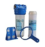 Wasserfilter Gehäuse Set Filtergehäuse 10 Zoll x 3/4' IG + IRON Eisenfilter Hauswasser Garten Brunnen Zisterne Pool Pumpen Filter gegen Eisen im W