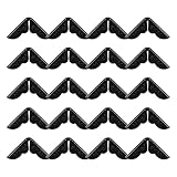 Artibetter 100Pcs Box Ecke Protector Dreieck Metall Fall Sicherheit Schutz Abdeckung Stoßstange für Schrank Möbel Scrapbooking Album Decor (14Mm Schwarz)