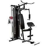 HAMMER Kraftstation Ferrum TX2, Trainingsstation mit Seilzugsystem, Umfangreiches Zubehörset, Übungen für Bauch, Rücken & Co, über 45 Übungsmöglichkeiten, 150 x 120 x 198