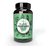 Hanfsamen Kapseln - 100% vegane gemahlene Hanfsamen in Kapselform für Wohlbefinden mit essenziellen Omega 3, 6 und 9 Fettsäuren. 180 Kapseln für 90 Tag
