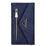 Miagon für Samsung Galaxy A22 5G Crossbody Reißverschluss Hülle,Brieftasche Geldbörse Handtasche mit Schulterriemen Flip Kartenhalter Ständer PU Leder Cover für Samsung Galaxy A22 5G