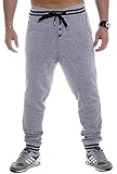 Young & Rich Herren Hose Jogginghose Freizeithose Sweathose Sweatpants Grau, Grösse: XL