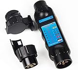 EVERGD Anhänger-Steckdosentester, 12 V, 7-polig, Verdrahtung, Pferdeanhänger, Wohnwagen, LKW, Fahrzeug, Lichtstecker, Verkabelung, Schaltung, Diagnosegerät, mit 13-poligem Anhängeradap