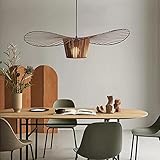 Retro Pendelleuchten, LED Vertigo Retro Vintage Kronleuchter für Kreative (einstellbare Lichthöhe) in Fiberglas + Polyurethan, E27 Kronleuchter für Restaurant Wohnzimmer Dekorativ,Copper,140CM