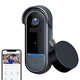 Kabellose Video Türklingel mit Kamera, 1080P FHD Smart-Home-Sicherheits-Türklingel mit Kamera-Gong, 2-Wege-Audio, Bewegungserkennung, Nachtsicht, IP65 w