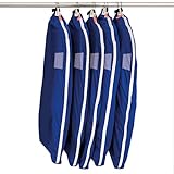 Kleidersack 5er Pack, Kleiderschutzhüllen, Kleiderschutzcapes, Smart Capes mypolybag, Set bestehend aus 5 blauen Cap