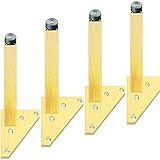 4 Zoll /10cm Möbelbeine,4 STÜCKE Verstellbare Möbelbeine Metall Stützfuß Für Couchtisch Schrank Stuhl Schlafsofa Möbel Hardware Füße Zubehör (Color : Gold, Size : 12cm)