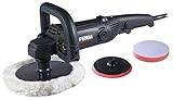 FERM Professionelles Polier-/Poliererset 180mm 1400W - Elektronik mit konstanter Geschwindigkeit - 4m Gummikabel - variable Geschwindigkeit - einschließlich Zubehö