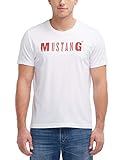 MUSTANG Herren Logoshirt T Shirt, 2045 Weiß, L EU