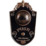 XXLYY 1PC Halloween Türklingel Dekoration Animierte Eyeball Türklingel Dekorationen außerhalb Scary Light Up Witch Prop für Partei-Geisterhaus,Messing