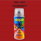 RAL 3002 Karminrot Seidenmatt 400 ml 1K Spray