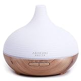 ASAKUKI 300ml Aroma Diffuser für Duftöle, Premium Ultraschall Luftbefeuchter Aromatherapie Öle Diffusor mit 7-farbigem LED-Licht, BPA-Free für Schlafzimmer, Büro, Sp