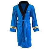 Groovy Unisex Star Trek Bademantel für Herren, offizielles Lizenzprodukt Blue Spock, blau, Einheitsgröß