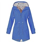 VBARV Damen Kapuzenjacke Wandern Windjacke Wanderjacke Baumwolle Outdoor Winddicht Ultraleicht UV-Schutz Schnell trocknend Oberbekleidung Mantel Parka Camping/Wandern Jagd Angeln,G,S