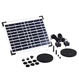 SHDT Solarbrunnenpumpe, Solarwasserpumpe Für Springbrunnen Mit Paneel, Solarbetriebenes Brunnenwasserpumpen-Kit Für Teichvogelbad Gartenpool G