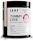 Leaf Nutrition TUMMY LOVE Kapseln vegane Nahrungsergänzung mit Kurkuma, Zimt, Ingwer & Artischocke | für Magen & Darm | 45 Tage (90 Stück) | nachhaltige Verpackung & Made in Germany