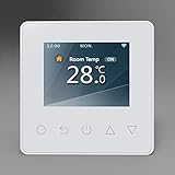 Raumthermostat ET81W für elektr. Fußbodenheizung mit TWIN-Technologie - Steuerung über Smartphone - Farbe wählbar, Farbe:Weiß