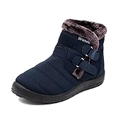 Herbst-Winter-Schneestiefel für Frauen Skifahren Light Magic Sticker Schneestiefel Abriebfeste winddichte Vollpelz-warme S