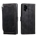 nancencen Handyhülle für Samsung Galaxy A32 5G Hülle, Extra Dünn Klapphülle Kompatibel mit Samsung Galaxy A32 5G, Premium PU Leder, mit Kartenfach Ständer Flip Brieftasche Schutzhülle, Schw