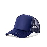 Eogrokerr Einfarbige Baseballkappe, verstellbar, sportlich, lässig, Sonnenblende, atmungsaktiv, ultraleicht, Laufmütze für Sport Damen und Herren, 17, M