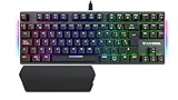 Oversteel TITANIUM TKL - Mechanische Gaming-Tastatur, RGB, Red Switch, deutsches Lay